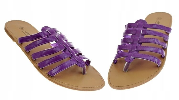 Rozmiar: 37 Klapki Japonki Damskie Buty Purpurowe 5311