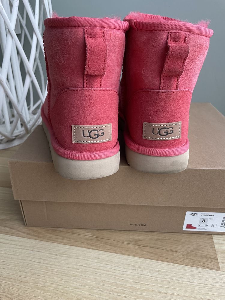 Ugg kozaki śniegowce W Classic Mini II r.  39 malinowe