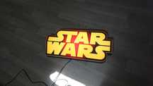 Podświetlane logo STAR-WARS,  LED Neon, Baner, PRODUCENT Reklam 3D