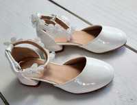 buty komunijne Princessa białe wyprzedaż r. 31