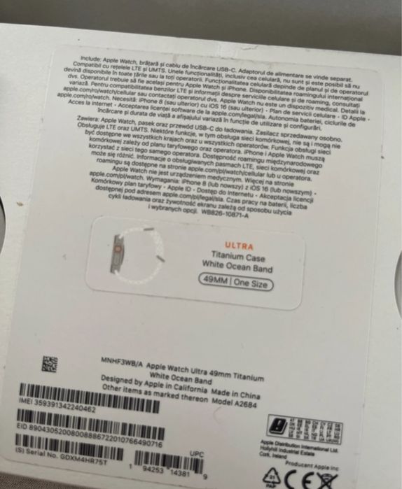 Apple Watch Ultra 49mm titanum na gwarancji