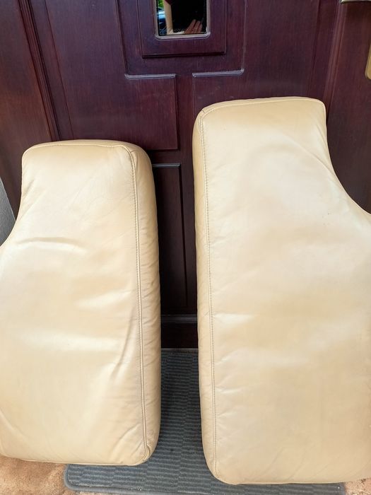 Poduchy skórzane oparcia 2szt.