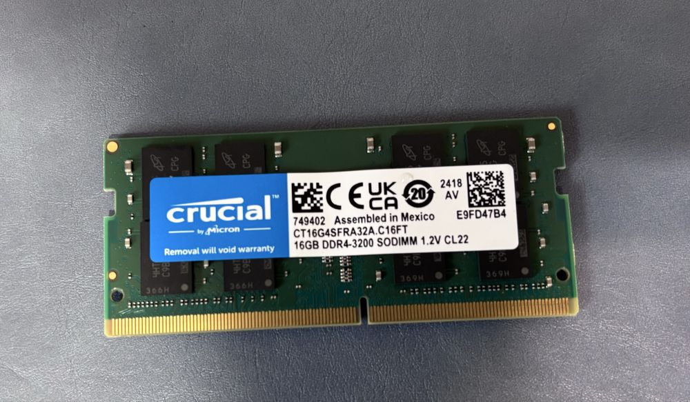 Модуль пам'яті SoDIMM DDR4 16GB 3200 MHz Micron