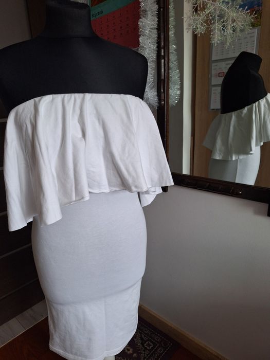 Mini sukienka, tunika Biała.