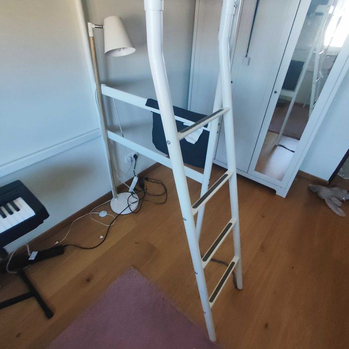 Rama łóżka na antresoli, biały/jasnoszary, 90x200 cm VITVAL Ikea.