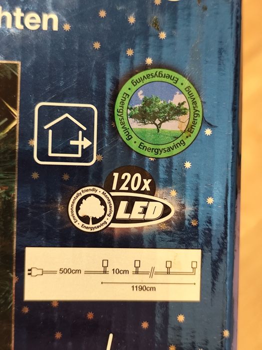 NOWE Zewnętrzne bożonarodzeniowe lampki LED 120x