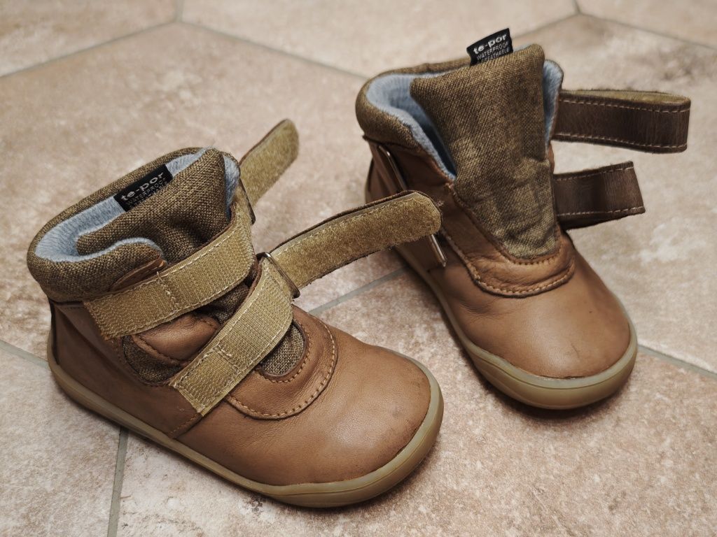 Buty jesienne / zimowe, te-por, wodoodporne, skóra, rozm 25, gwarancja
