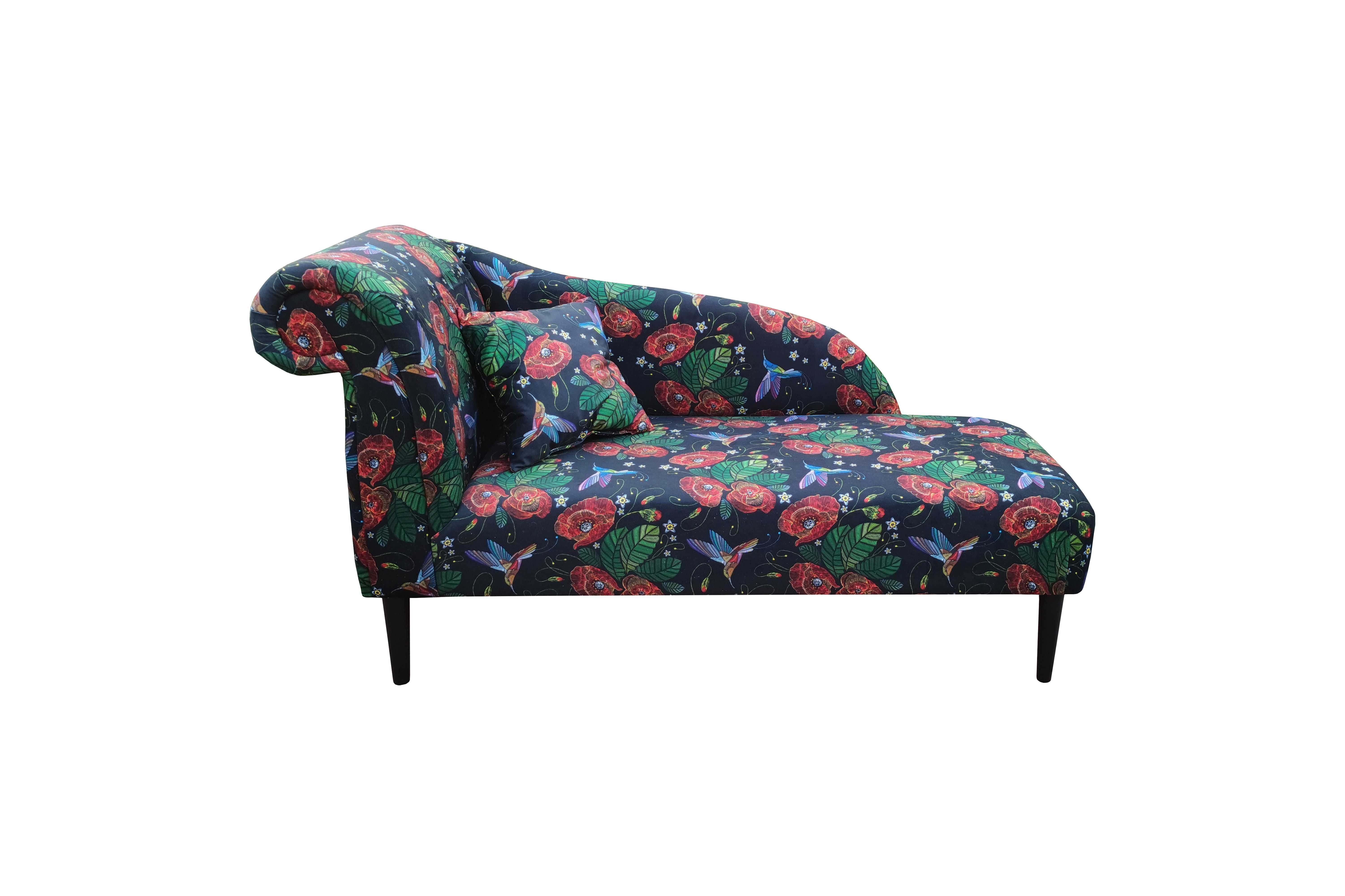 Szezlong stylowy gładki duży wybór tkanin leżanka sofa na wymiar