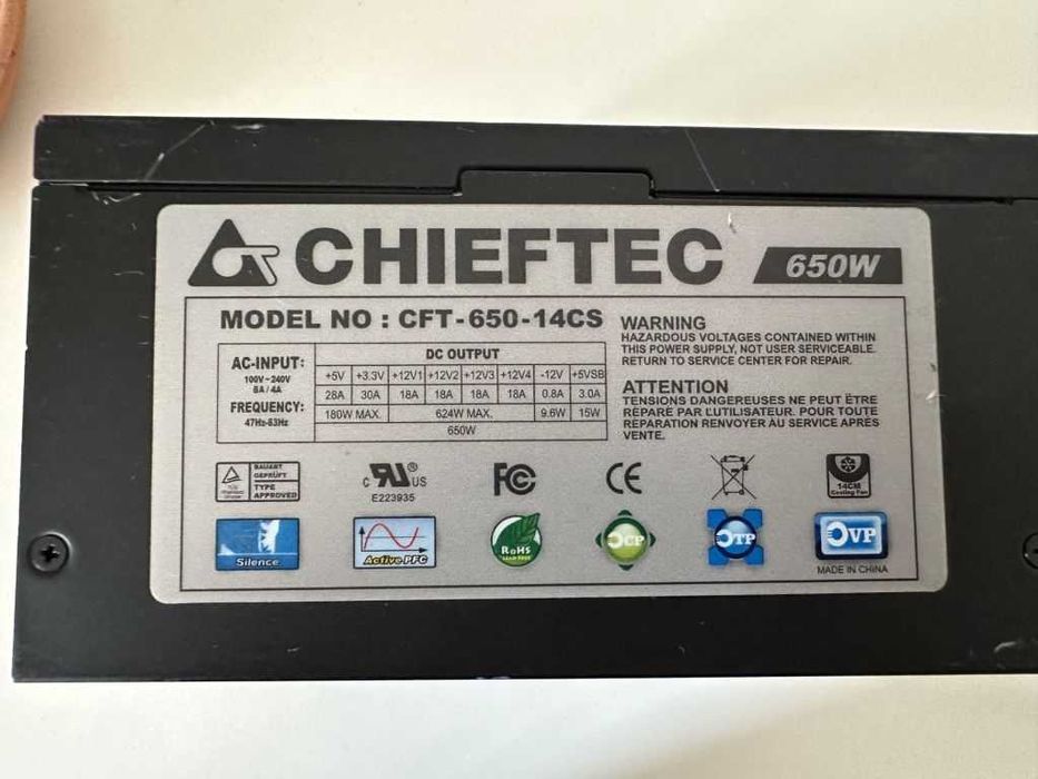 Блок живлення Chieftec CFT-650-14CS 650W