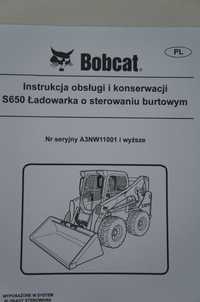 Instrukcja obsługi i konserwacji DTR ładowarka BOBCAT S650 j. polski