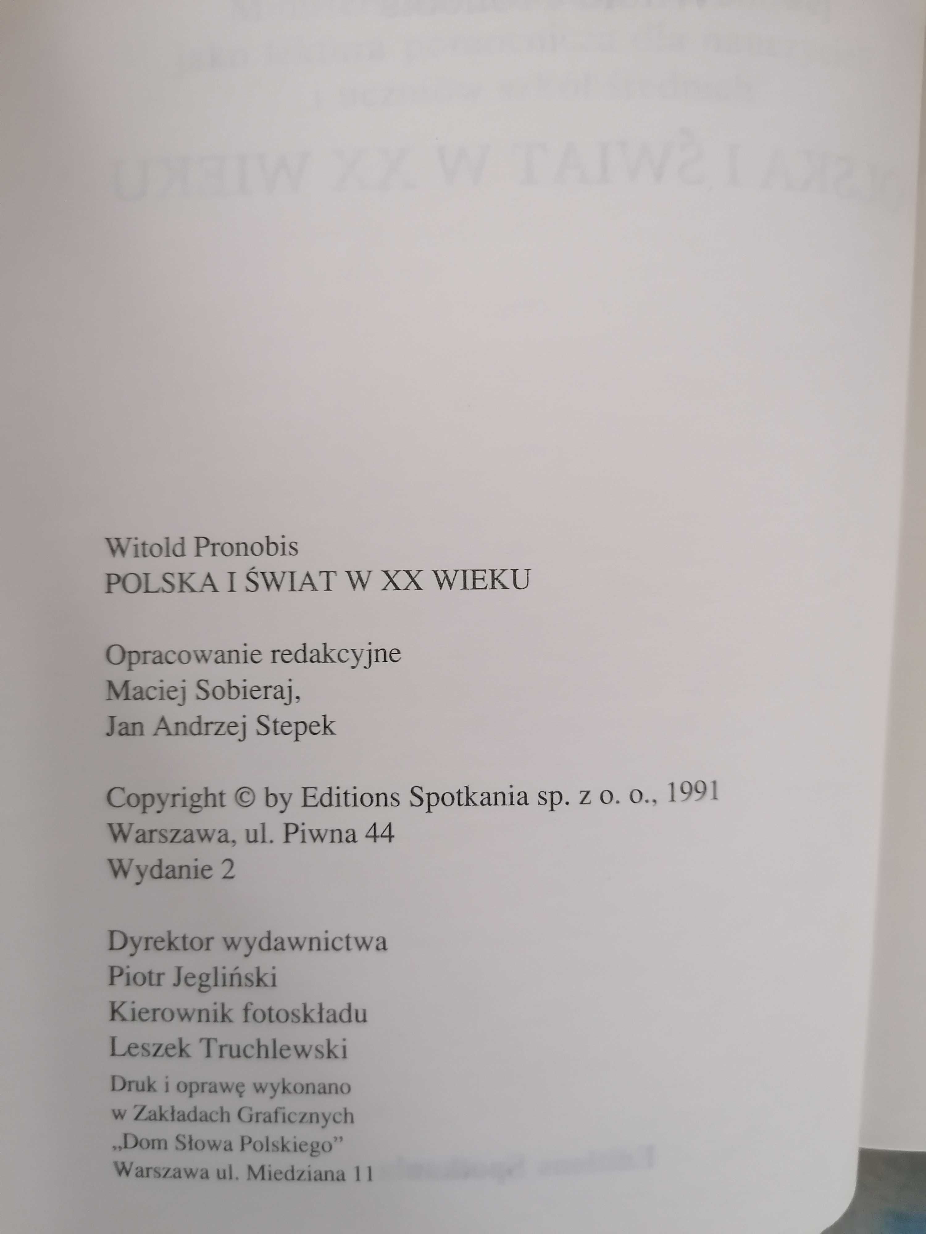 Polska i świat w XX wieku. - Witold Pronobis