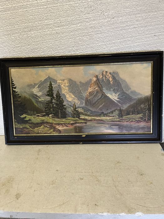 Stary obraz pejzaż Arno Lemke