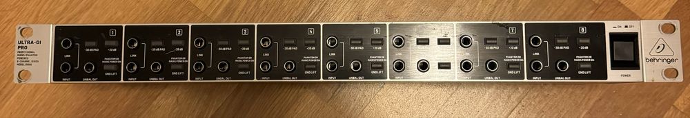 Aktywny DI-BOX 8-kan. Behringer DI800 (Klawisze/Gitara/Studio)