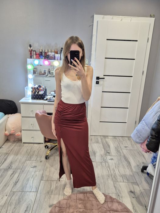 Spódnica maxi z rozporkiem