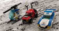 LEGO City 2 pojazdy, 1 helikopter, figurki, kajdanki itd