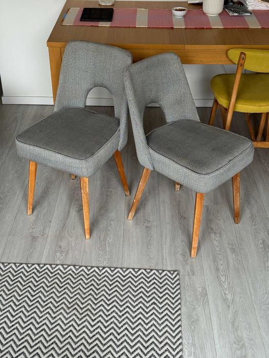 2 krzesła muszelka PRL po renowacji (do odświeżenia)