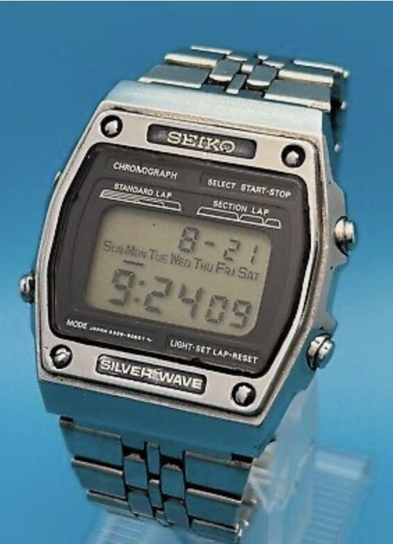 SEIKO SILVER WAVE VINTAGE zegarek cyfrowy lcd LCD - 1978