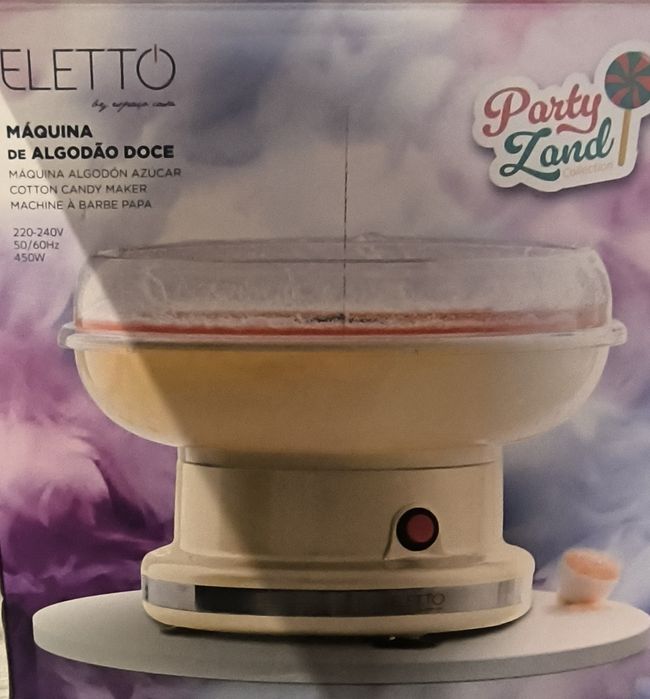 Máquina algodao doce usada uma vez