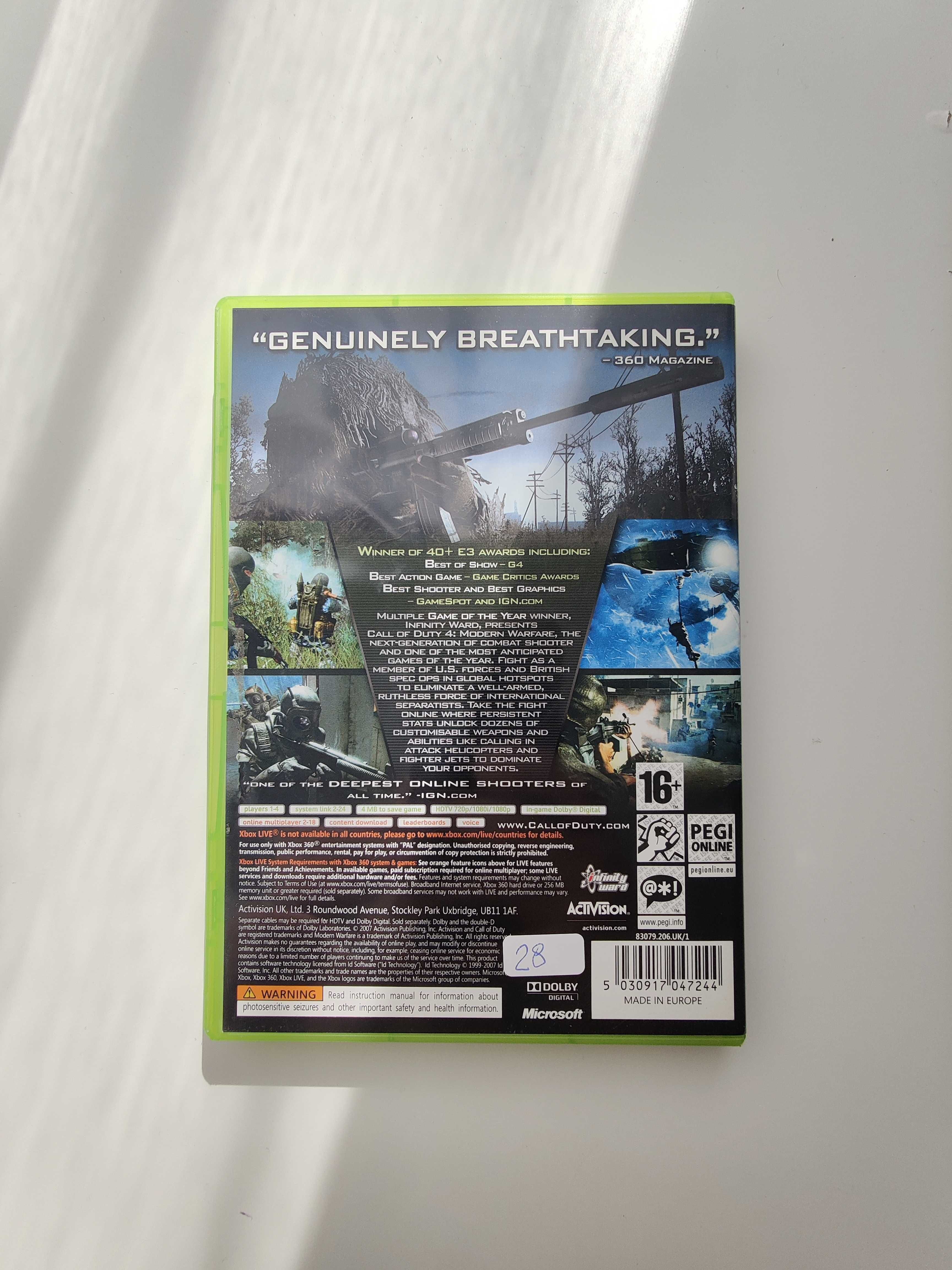 Gra Xbox360 / Xbox 360 - Call of Duty 4 ( ANG)