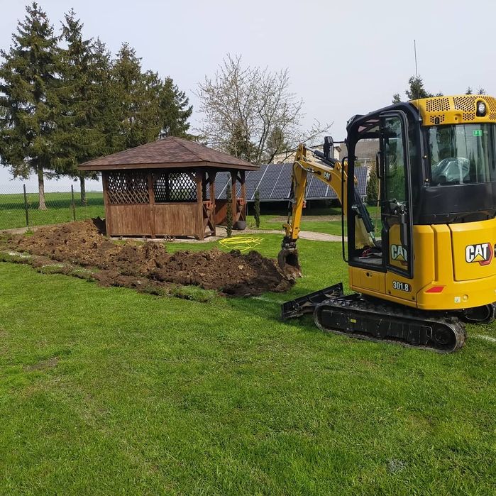 Usługi Minikoparką Miniładowarką glebogryzarka separacyjna odśnieżanie