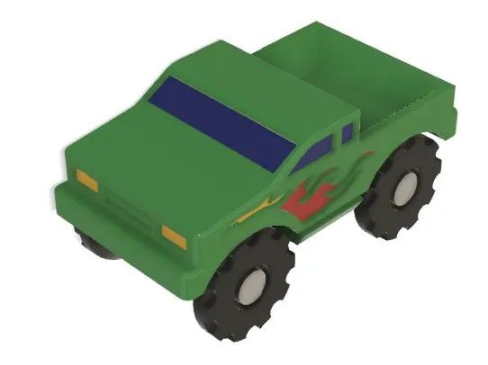 Monster Truck 'Print in Place' Funcional