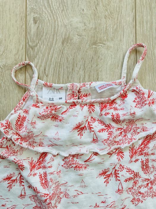 ZARA kombinezon dla dziewczynki 100% bawełna letni r. 98 2-3 lat
