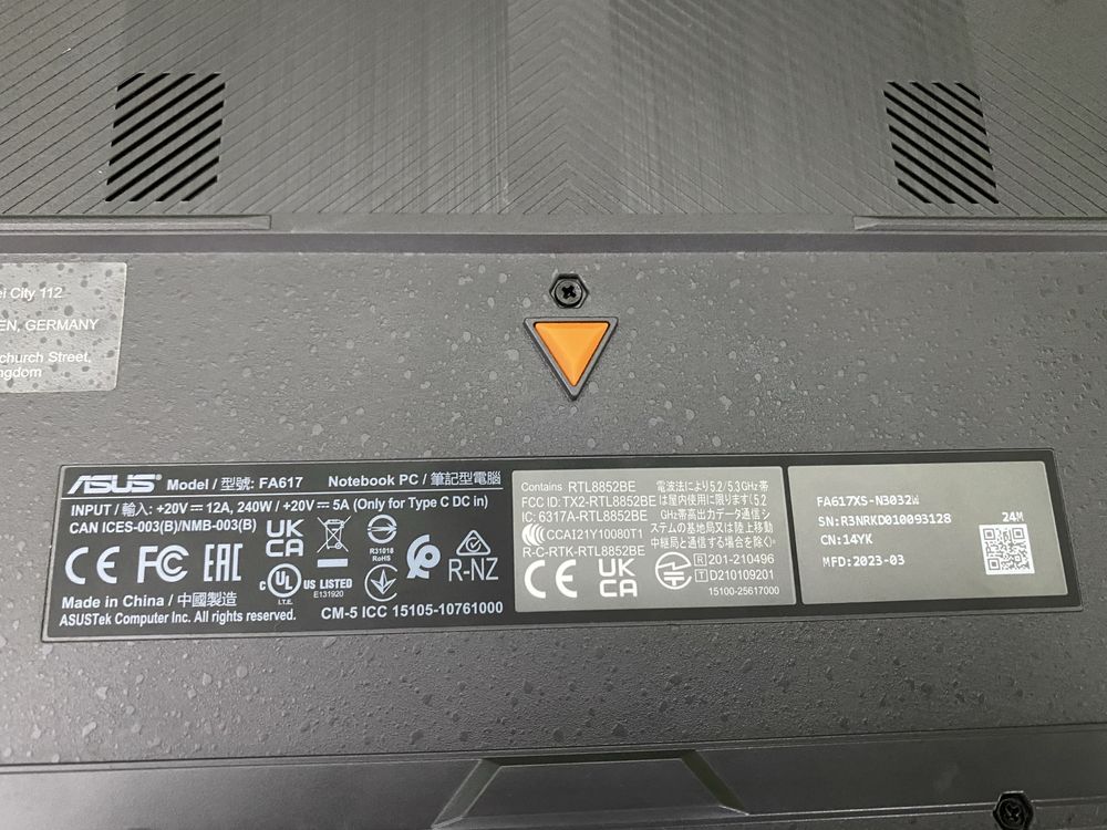 Ігровий ноутбук asus tuf 16 ryzen 9 7940hs 16/512 rx7600s 165hz