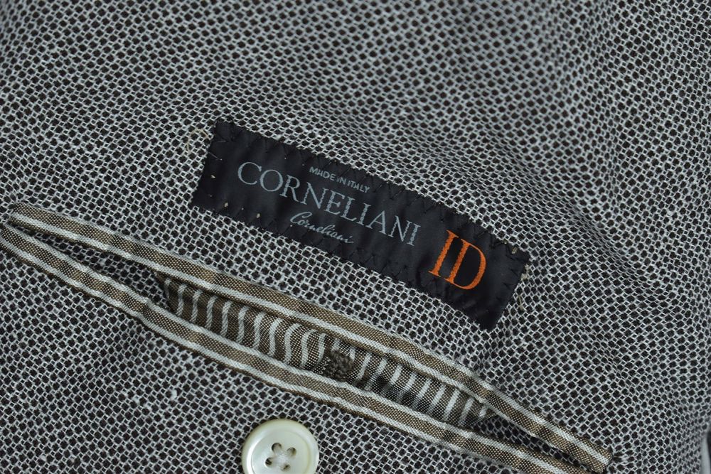 Corneliani Lniano Wełniano Jedwabna Marynarka Męska 56