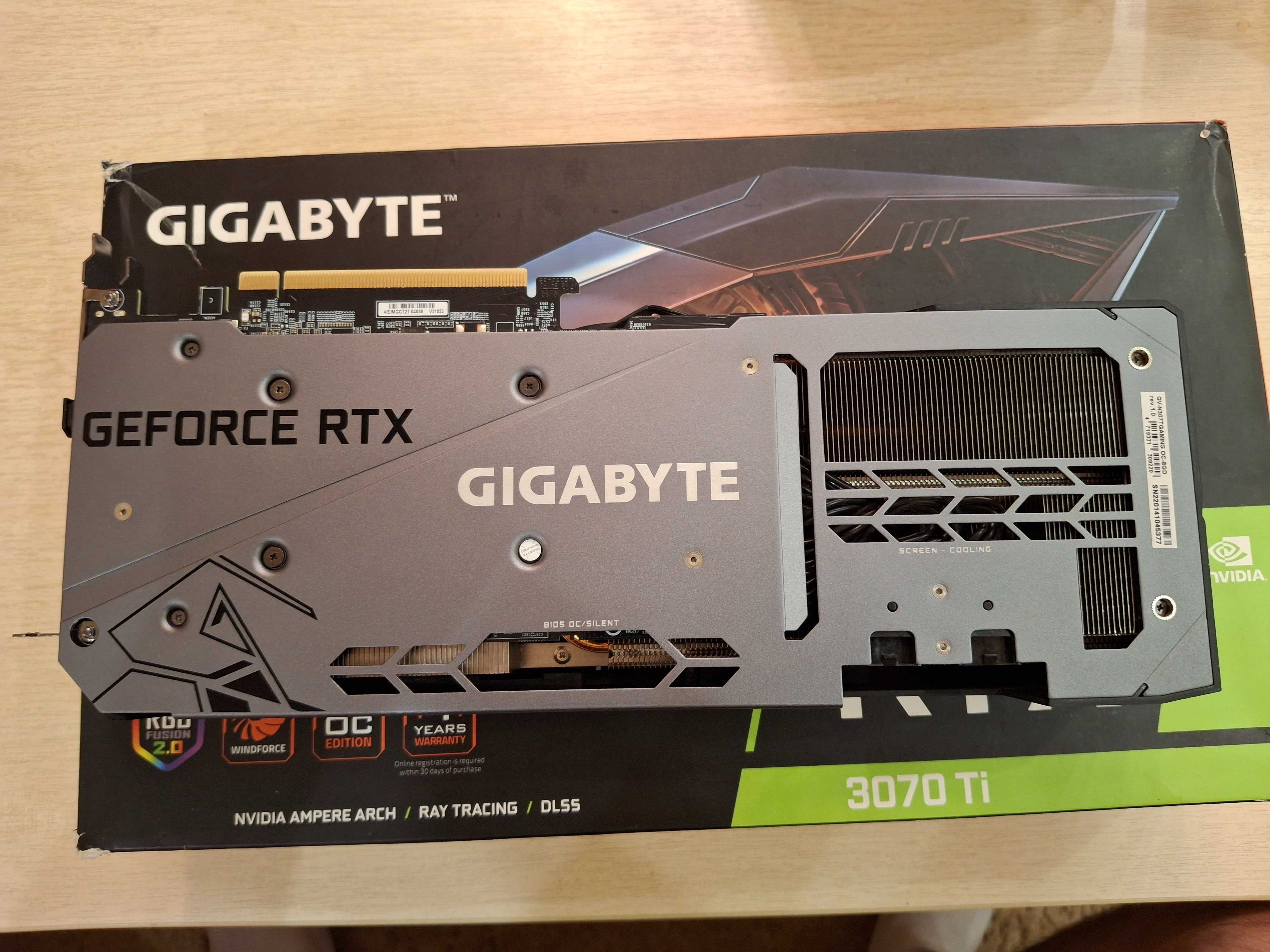 Продам відеокарту GIGABYTE GEFORCE RTX 3070 TI  OC