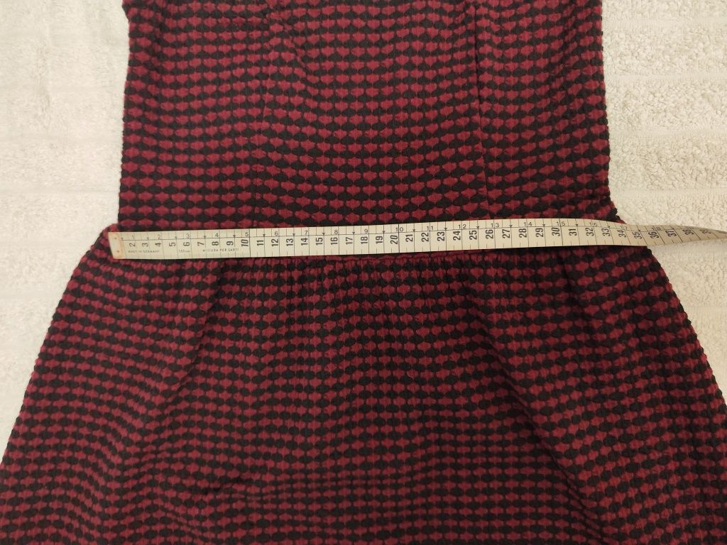 Vestido bordeaux e preto XS  da Only