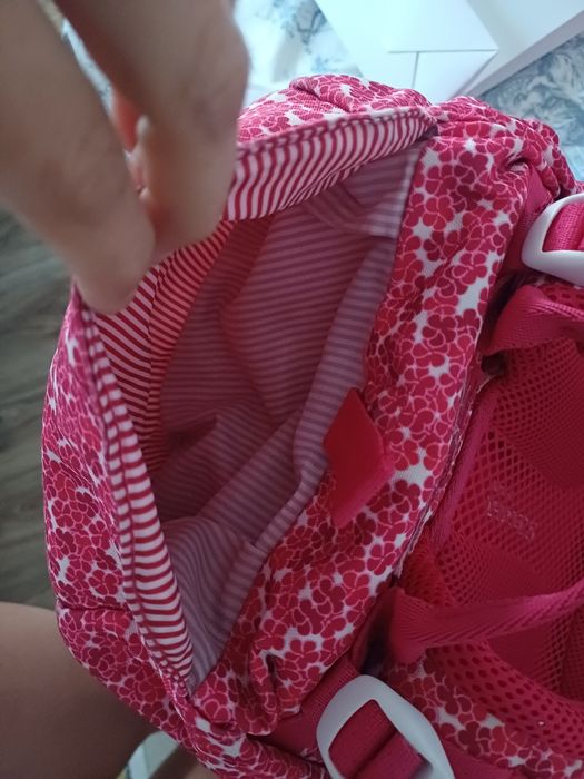 Plecak dziewczęcy szkolny 22l Beckmann różowy Worek kapcie lunchbox