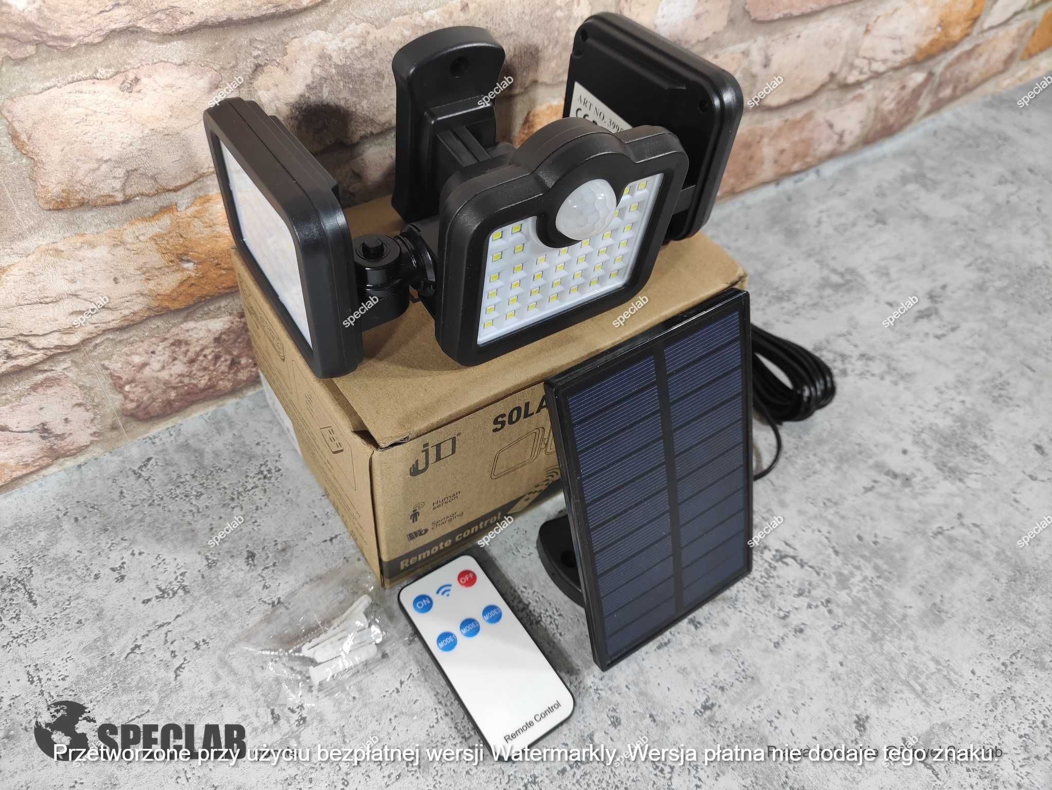 Lampa Solarna Uliczna LED CZUJNIK RUCHU ZMIERZCHU(3955)