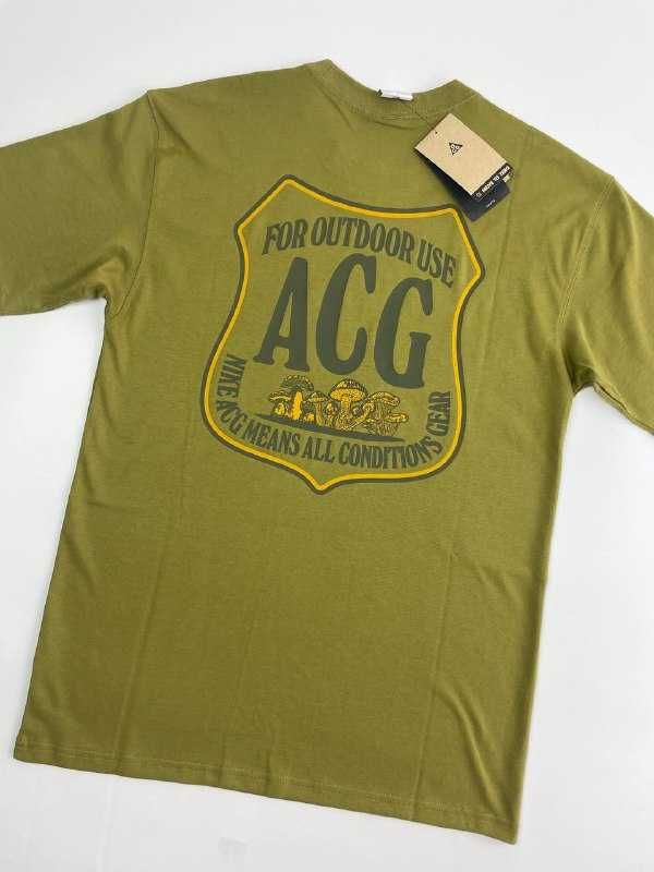 Оригінал! Чоловіча Футболка Nike ACG оливкова (S) Нова, з бірками!
