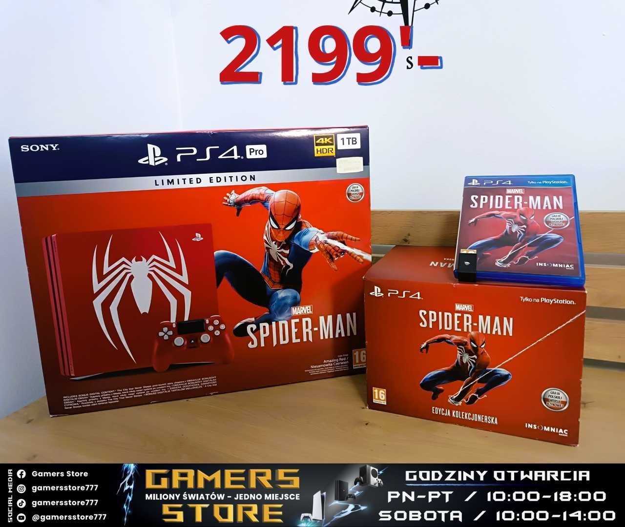 PlayStation 4 Pro Spider-Man Limited z Figurką Kolekcjonerska PROMOCJA