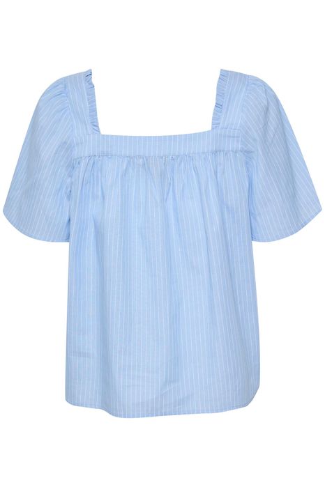 Niebieska bluzka w paski M 38 bawełna My Essential Wardrobe top prosta