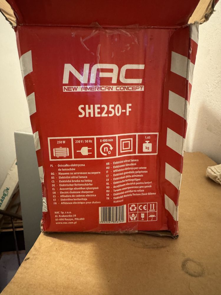 Ostrzałka elektryczna do łancuchów NAC SHE250-F