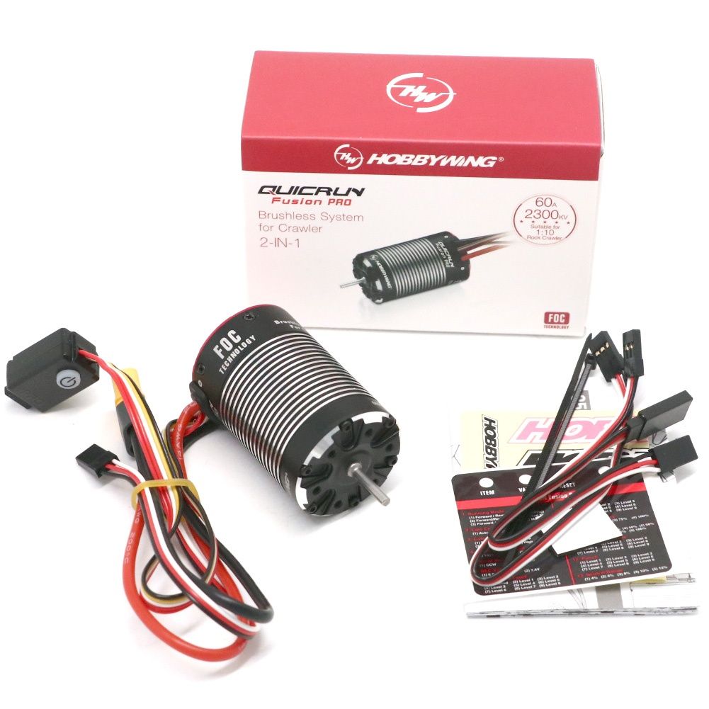Fusion pro Hobbywing quicrun 2300kV+karta programowania do modelu rc