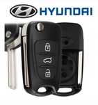 *NOWA* Obudowa kluczyka pilota HYUNDAI - 3 przyciski + naklejka