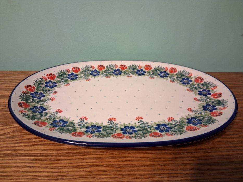 Polmisek plaski 31cm GAT2 Ceramika Artystyczna Boleslawiec