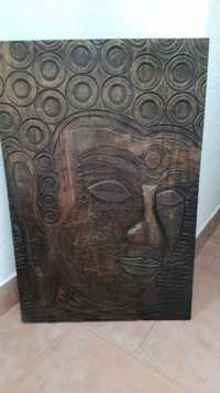 QUADRO decorativo em madeira - Africano