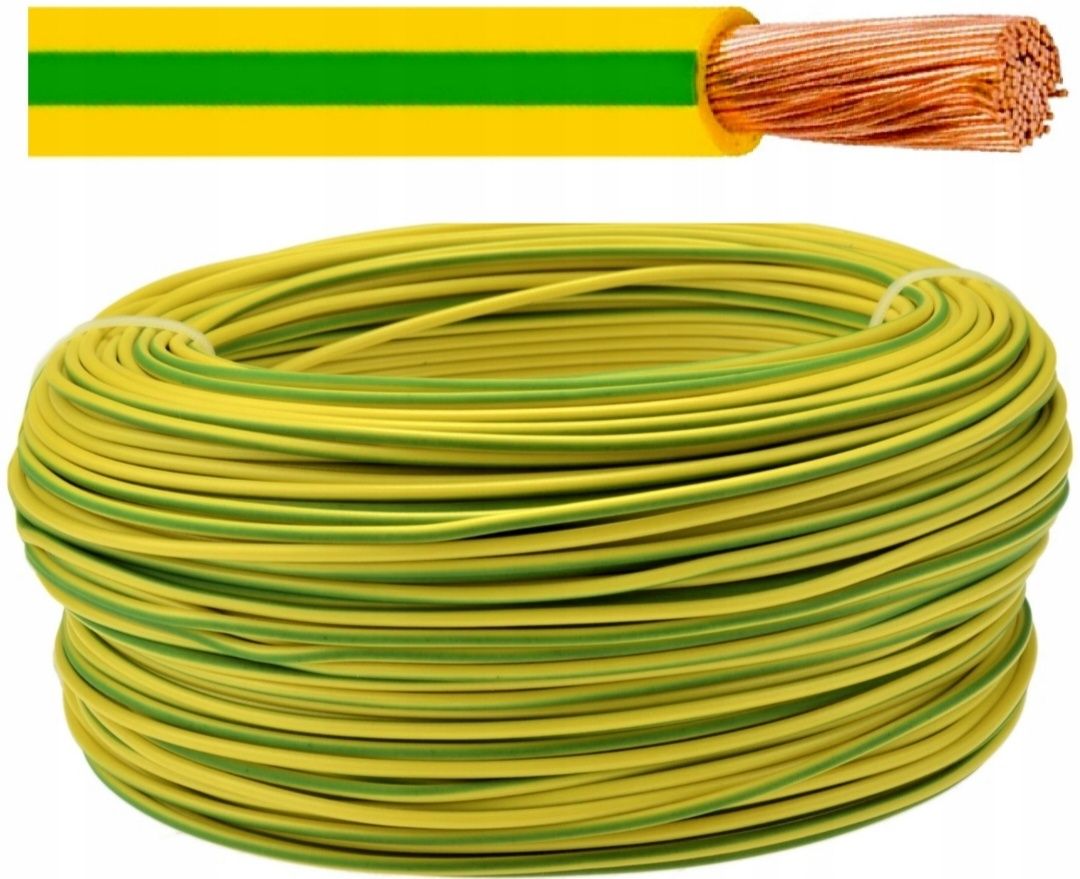 Przewód, Kabel Uziemiający, Żółto-zielony lub Czarny LGY 16mm2