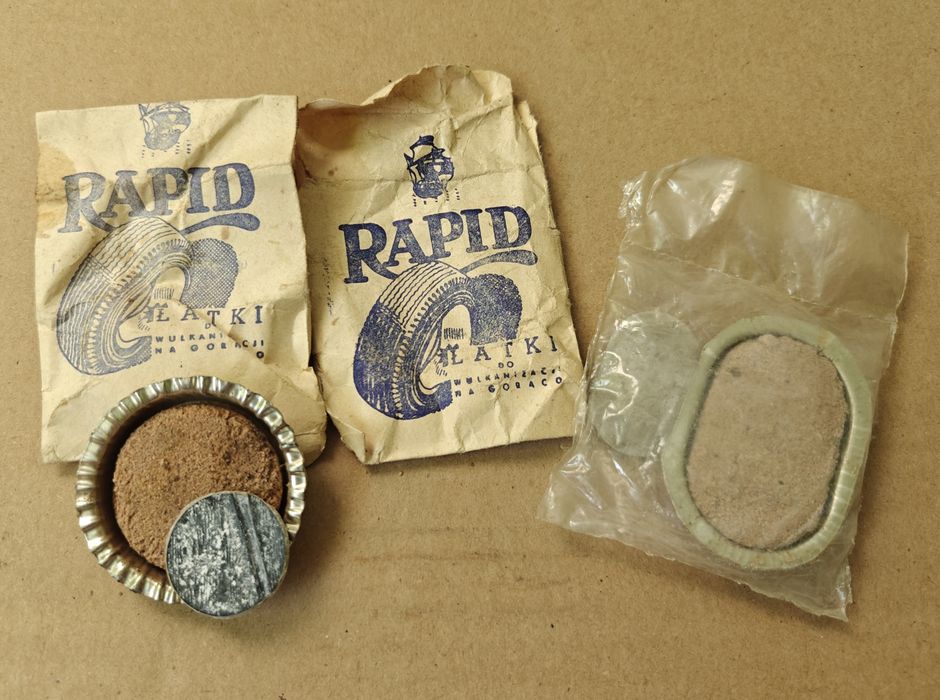 Stare łatki do wulkanizacji na gorąco RAPID maluch PRL