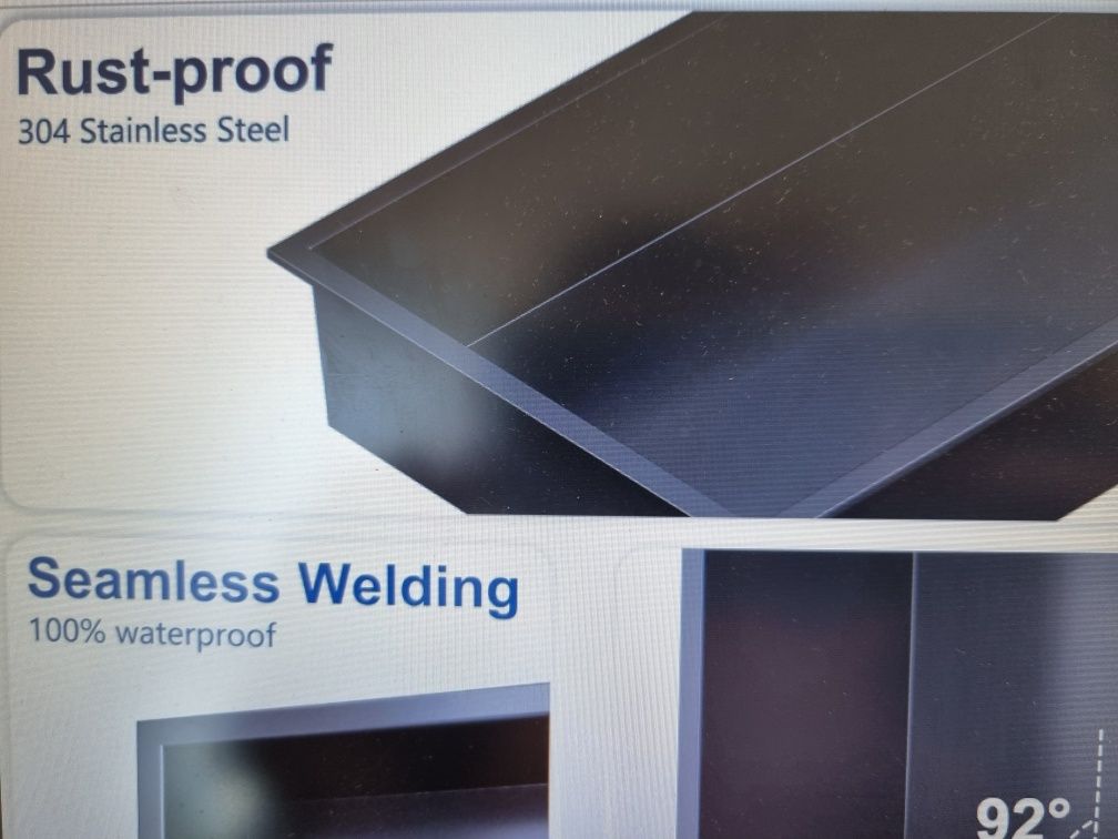 Neodrain półka wnekowa kołnierz lazienkowy czarny  90x30x10