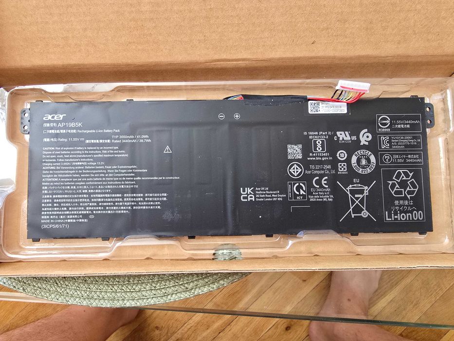 Oryginalna bateria do laptopa acer A315-510P AP19B5K