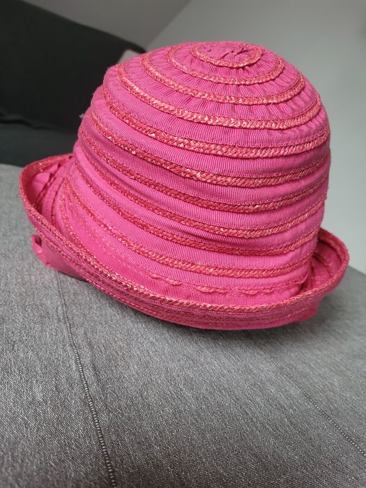 Kapelusz roz.M, torebka, róż,Olsen