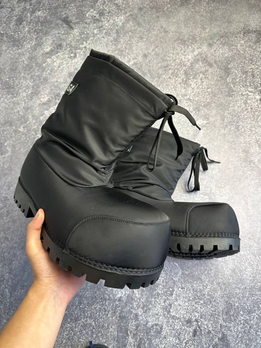 BALENCIAGA SKI BOOTS Alaska fur черные чорні ботинки буты opium 43 44