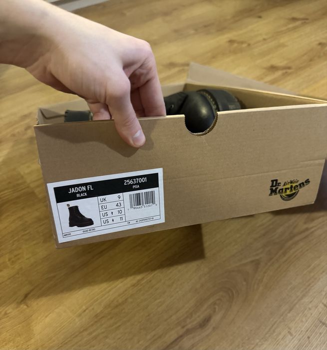 Оригінальні шкіряні черевики Dr. Martens Jadon Fl Jadon Fur Lined