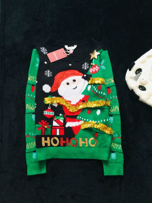 Nobo теплий светр з Новорічним принтом. новий з усіма бірками