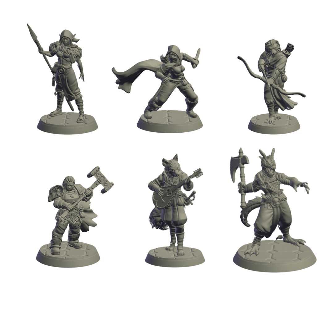 Miniaturas de Resina para RPG - Todos os tamanhos