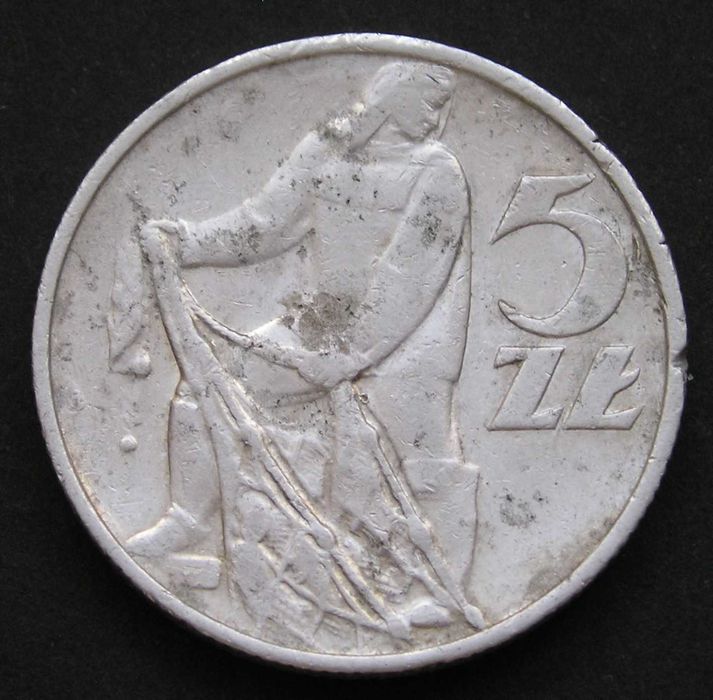 Polska 5 złotych 1974 - rybak